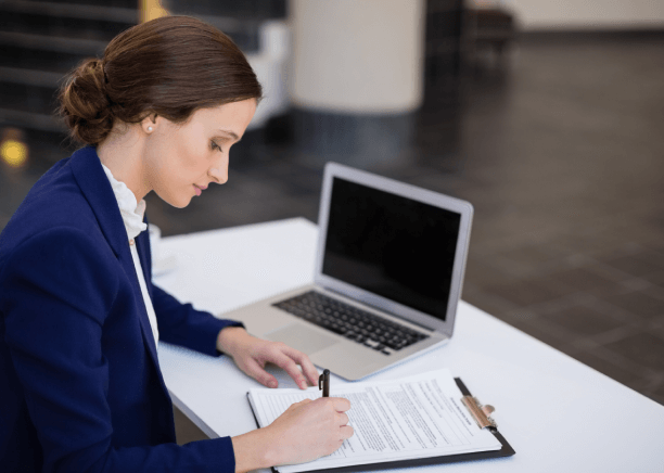 A customer using Certified Translation Services to submit documents accepted by USCIS and government institutions.