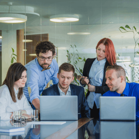 A corporate team in Massachusetts using a trusted translation services company to ensure smooth international communication.