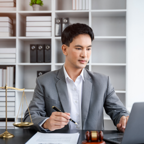 Lawyer using high quality translations checked by linguists in Massachusetts for precise legal filings.