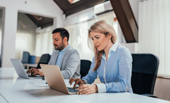 Expert translators working on massachusetts translation services to provide specialized content translations.
