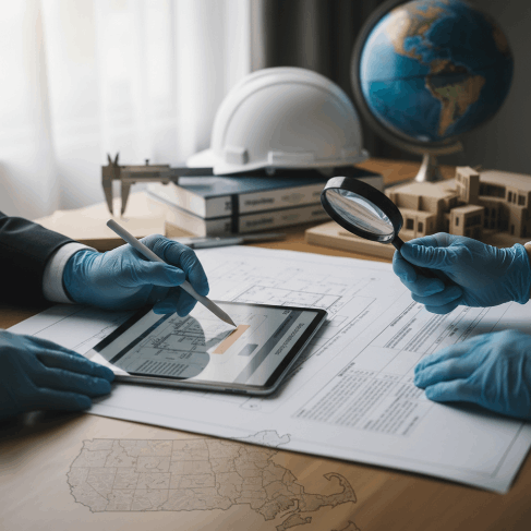 An engineer reviews a manual as Spanish Translation Services in Massachusetts delivers technical Spanish to English terms.