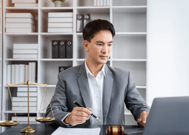 A lawyer reviews a contract and delivers Translation Services in Cambridge for accurate, court-ready wording.